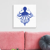Oktopus (heller Hintergrund) Leinwanddruck (Insitu (Wohnzimmer))