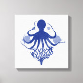 Oktopus (heller Hintergrund) Leinwanddruck (Vorderseite)