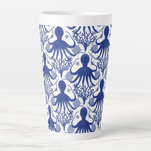 Oktopus (heller Hintergrund) Milchtasse (Vorderseite)