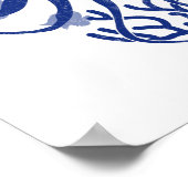 Oktopus (heller Hintergrund) Poster (Ecke)