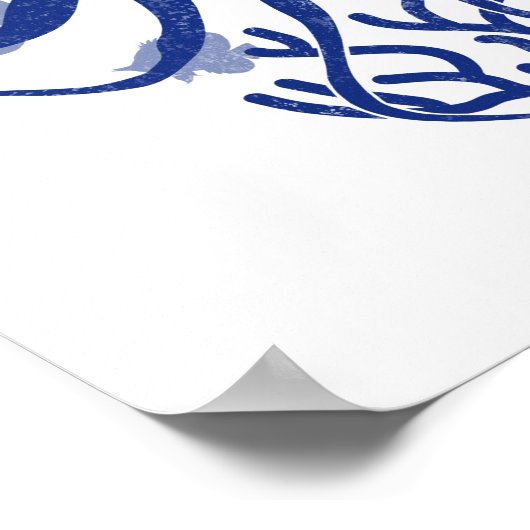 Oktopus (heller Hintergrund) Poster (Ecke)