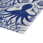 Oktopus (heller Hintergrund) Schneidebrett (Ecke)