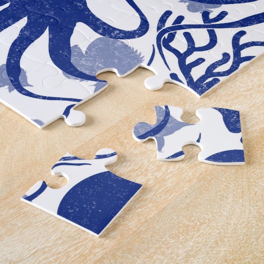 Oktopus (heller Hintergrund) schwierig Puzzle (Seite)