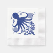 Oktopus (heller Hintergrund) Serviette (Vorderseite)