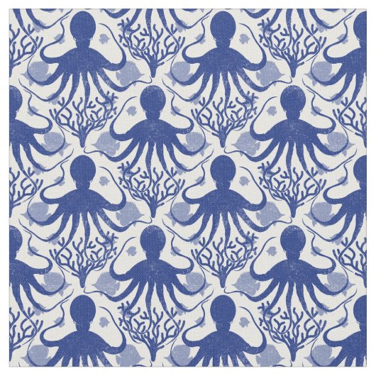 Oktopus (heller Hintergrund) Stoff (Nahaufnahme)
