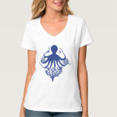 Oktopus (heller Hintergrund) T-Shirt (Vorderseite)