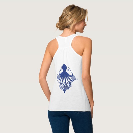 Oktopus (heller Hintergrund) Tank Top (Rückseite Vollansicht)
