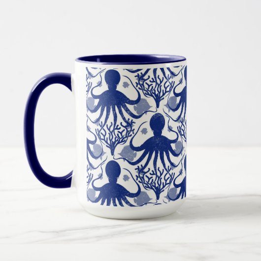 Oktopus (heller Hintergrund) Tasse (Links)