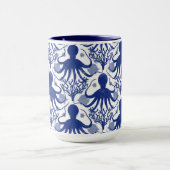 Oktopus (heller Hintergrund) Tasse (Zentrum)