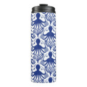 Oktopus (heller Hintergrund) Thermosbecher (Vorderseite)