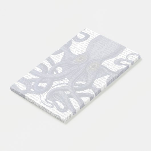 Oktopus hoch Nah Post-it Klebezettel (angewinkelt)