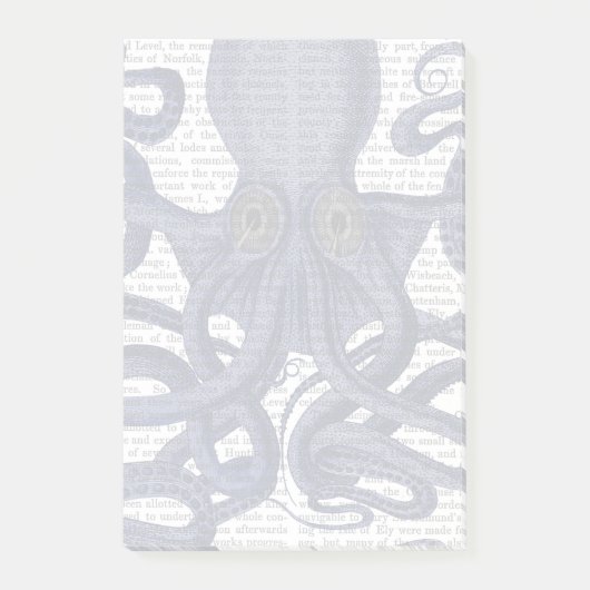 Oktopus hoch Nah Post-it Klebezettel (Vorderseite)