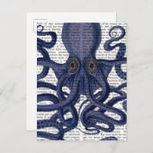 Oktopus hoch Nah Postkarte (Vorne/Hinten)