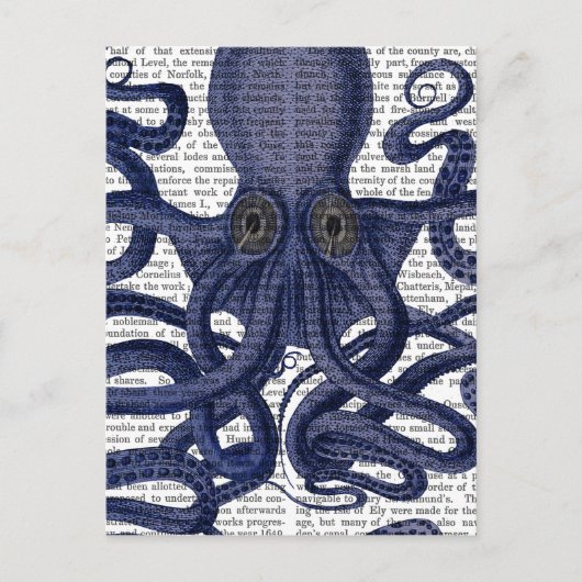 Oktopus hoch Nah Postkarte (Vorderseite)