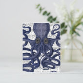 Oktopus hoch Nah Postkarte (Stehend Vorderseite)