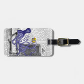 Oktopus im Bad 2 Gepäckanhänger (Vorderseite horizontal)