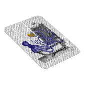 Oktopus im Bad 2 Magnet (Rechte Seite)