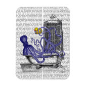 Oktopus im Bad 2 Magnet (Vertikal)