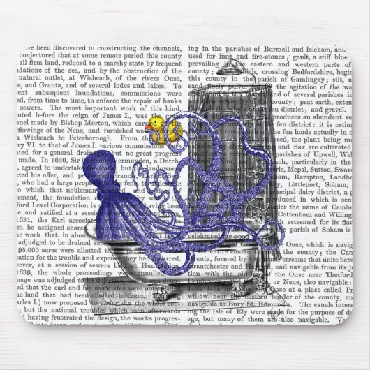 Oktopus im Bad 2 Mousepad (Vorne)