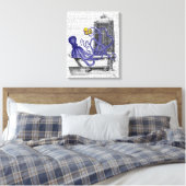 Oktopus im Bad Leinwanddruck (Insitu (Schlafzimmer))