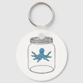 Oktopus im Jar Schlüsselanhänger (Vorderseite)
