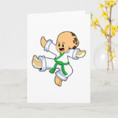 Oktopus im Karate der Kampfkünste Karte (Gelbe Blume)