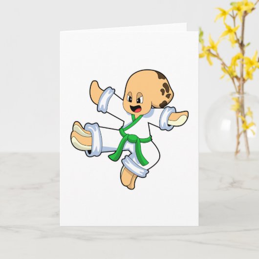 Oktopus im Karate der Kampfkünste Karte (Gelbe Blume)