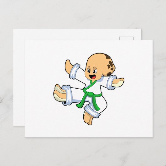 Oktopus im Karate der Kampfkünste Postkarte (Vorne/Hinten)