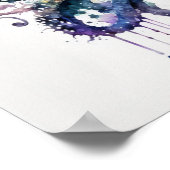 Oktopus in Aquarellkronen Poster (Ecke)