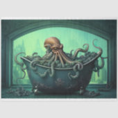 Oktopus in der Badewanne 2 Dekoupage Seidenpapier (Vorderseite)