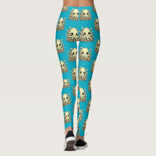 Oktopus in der Blume Süße Tier-Design Leggings