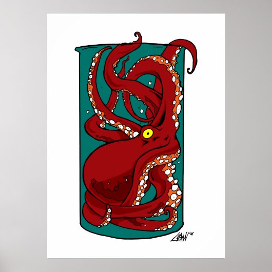 Oktopus in einem Jar Poster (Vorne)