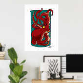 Oktopus in einem Jar Poster (Heimbüro)