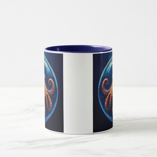 Oktopus in einer Blase Tasse (Zentrum)