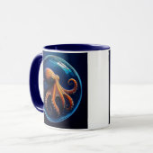 Oktopus in einer Blase Tasse (Vorderseite Links)