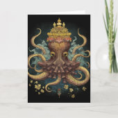 Oktopus in kronischen jeden Anlässen Karte (Vorderseite)