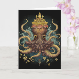 Oktopus in kronischen jeden Anlässen Karte