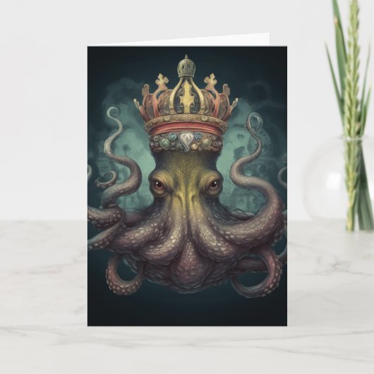 Oktopus in kronischen jeden Anlässen Karte (Vorderseite)