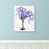 Oktopus in Sink Leinwanddruck (Insitu (Holzboden))