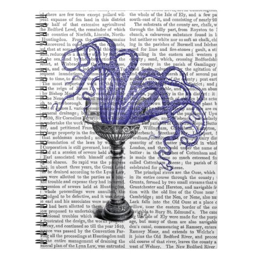 Oktopus in Sink Notizblock (Vorderseite)