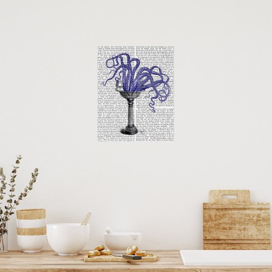 Oktopus in Sink Poster (Küche)