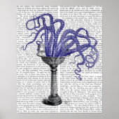 Oktopus in Sink Poster (Vorne)