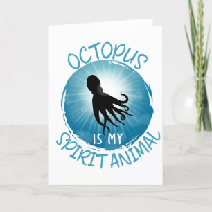 Oktopus ist mein Geistentier Feiertagskarte