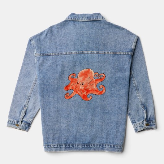 Oktopus Jeansjacke (Rückseite)