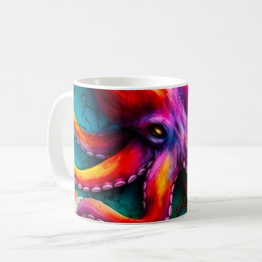 Oktopus Kaffeetasse (Vorderseite Links)