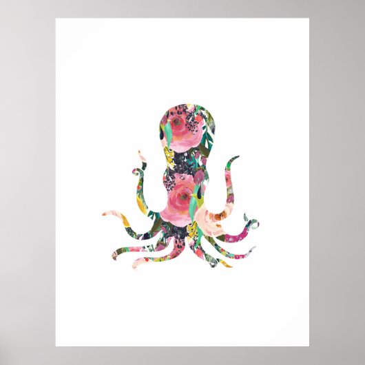Oktopus-Kinderzimmer Poster (Vorne)