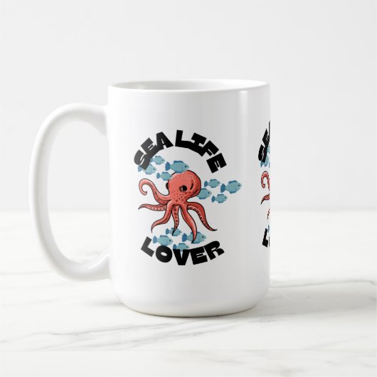 Oktopus Klassische Tasse (Links)