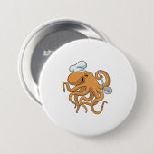 Oktopus Koch Button (Vorne & Hinten)