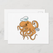 Oktopus Koch Postkarte (Vorne/Hinten)