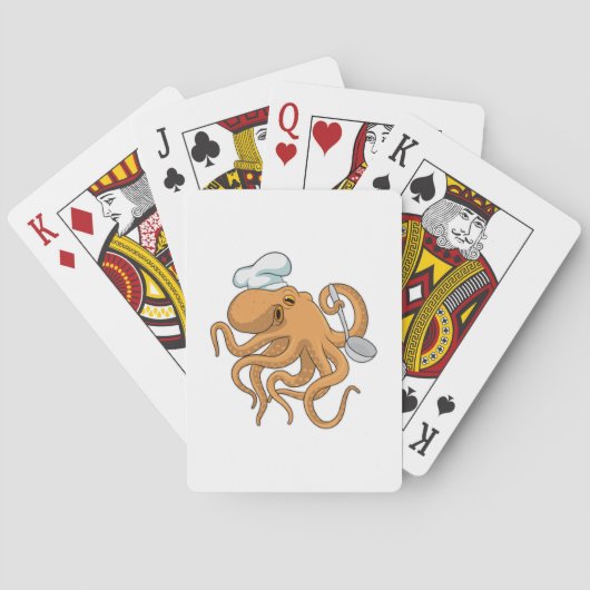 Oktopus Koch Spielkarten (Rückseite)